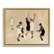 Stupell Industries Athletes Playing Basketball Framed Floater Canvas Wall Art Design by Daphne Polselli